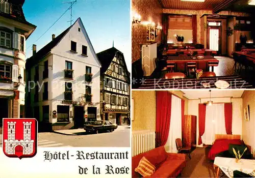 AK / Ansichtskarte Wissembourg_Weissenburg_Alsace Hotel Restaurant de la Rose 