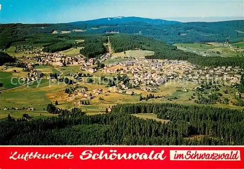 AK / Ansichtskarte Schoenwald_Schwarzwald Heilklimatischer Kurort Fliegeraufnahme Schoenwald Schwarzwald