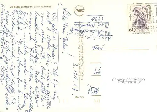 AK / Ansichtskarte Bad_Mergentheim Erlenbachweg Fliegeraufnahme Bad_Mergentheim