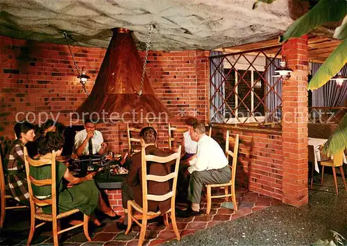 AK / Ansichtskarte Studen Biel Cafe Florida Tropfenpflanzen Cafe Kaminecke 