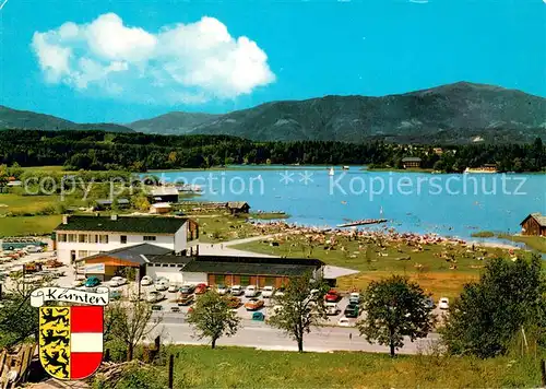 AK / Ansichtskarte Faak_am_See_Finkenstein Strandbad Inselhotel Gerlitzen Nockberge Faak_am_See_Finkenstein