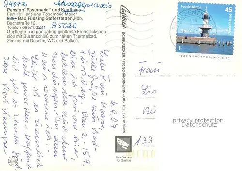 AK / Ansichtskarte Safferstetten Pension Rosemarie und Kaufhaus Safferstetten