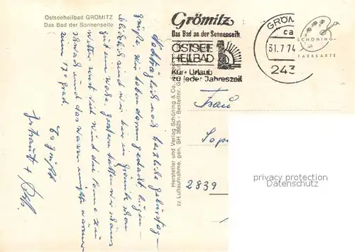 AK / Ansichtskarte Groemitz_Ostseebad Ostseeheilbad Bad an der Sonnenseite Fliegeraufnahme Groemitz_Ostseebad