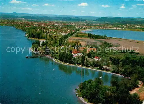 AK / Ansichtskarte Radolfzell_Bodensee Halbinsel Mettnau Fliegeraufnahme Radolfzell Bodensee