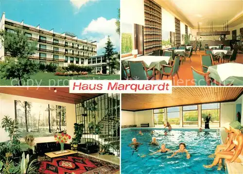 AK / Ansichtskarte Kell_See Haus Marquart Foyer Restaurant Hallenbad Kell_See