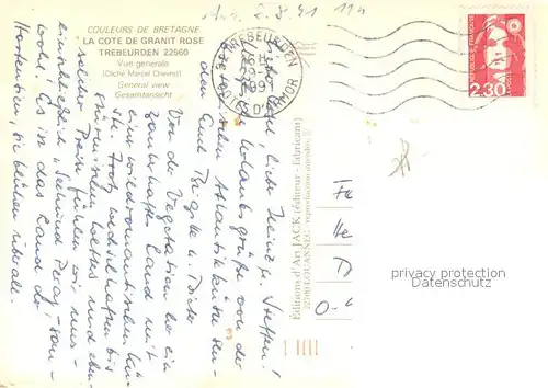 AK / Ansichtskarte Trebeurden Cote de granit rose vue aerienne Collection Couleurs de Bretagne Trebeurden