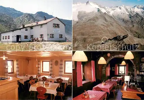 AK / Ansichtskarte Sand_Taufers Nevesjochhuette Rifugio Forcella di Neves Gaststube Alpenpanorama Sand Taufers
