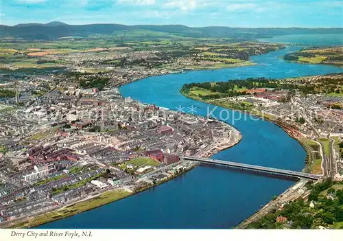AK / Ansichtskarte Derry City and River Foyle aerial view 