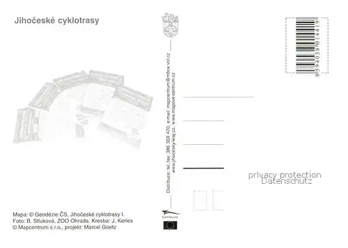 AK / Ansichtskarte Ceske_Budejovice und Umgebung Landkarte Strassenkarte Ceske Budejovice