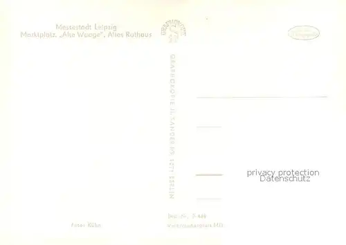 AK / Ansichtskarte Leipzig Marktplatz Alte Waage Altes Rathaus Leipzig