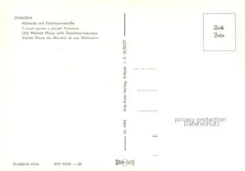 AK / Ansichtskarte Dresden Altmarkt mit Thaelmannstrasse Dresden