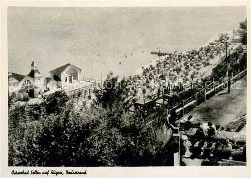 AK / Ansichtskarte Sellin_Ruegen Badestrand Sellin Ruegen