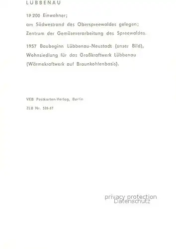 AK / Ansichtskarte Luebbenau_Spreewald Fliegeraufnahme Luebbenau Spreewald