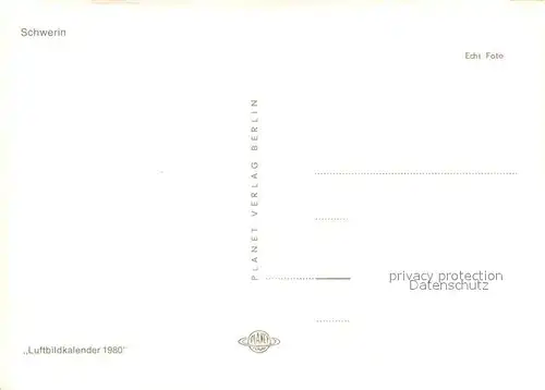 AK / Ansichtskarte Schwerin_Mecklenburg Fliegeraufnahme Schwerin_Mecklenburg