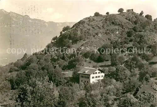 AK / Ansichtskarte Montan Ferienheim Castelfeder Fliegeraufnahme Montan