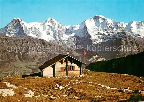 AK / Ansichtskarte Grindelwald Berner Oberland mit Eiger Moench und Jungfrau Grindelwald