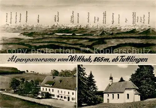 AK / Ansichtskarte Engen_Hegau Alpenpanorama Berggasthaus Windegg Kapelle Engen Hegau