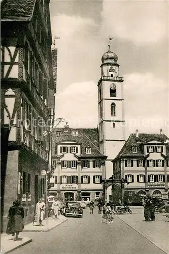 AK / Ansichtskarte Bad_Mergentheim Marktplatz mit Stadtkirche Bad_Mergentheim