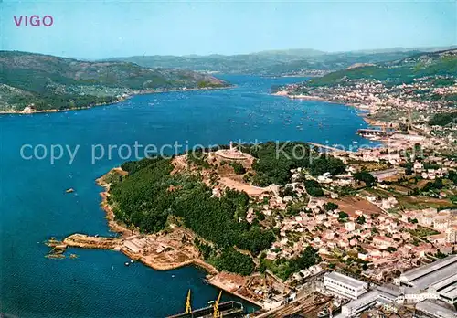 AK / Ansichtskarte Vigo_Galicia_Espana Vista aerea 
