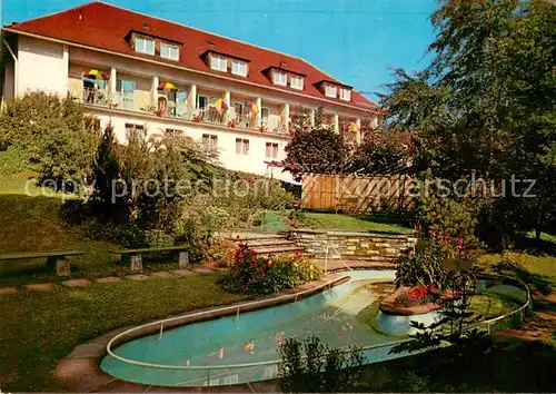 AK / Ansichtskarte Bad_Faulenbach Sanatorium Notburgaheim Teich Bad_Faulenbach