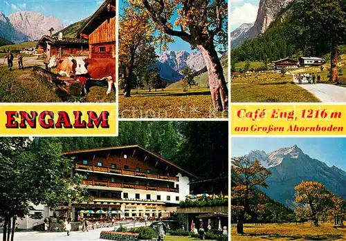 AK / Ansichtskarte Eng_Hinterriss_Tirol Alpencafe Eng Cafe Kiosk Grosser Ahornboden Landschaftspanorama Eng_Hinterriss_Tirol