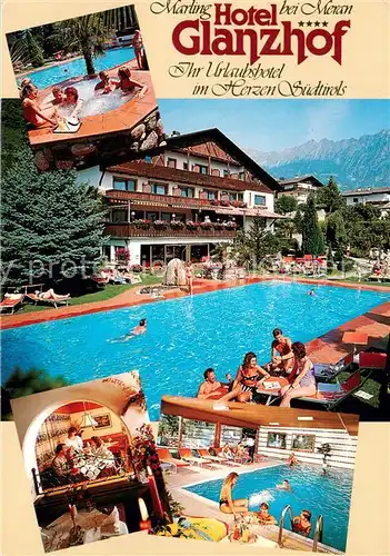 AK / Ansichtskarte Marling Hotel Glanzhof Swimming Pool Marling