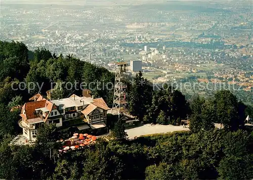 AK / Ansichtskarte Zuerich_ZH ueetliberg mit Restaurant Uto Kulm Fliegeraufnahme Zuerich_ZH