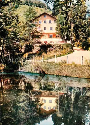 AK / Ansichtskarte Neustadt_Weinstrasse Neustadter Naturfreundehaus Wasserspiegelungim Teich Neustadt_Weinstrasse