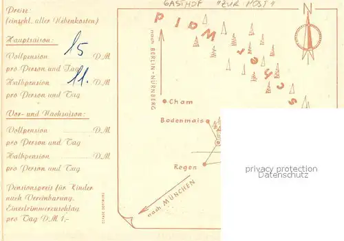 AK / Ansichtskarte Langdorf_Regen Gasthof zur Post Langdorf Regen