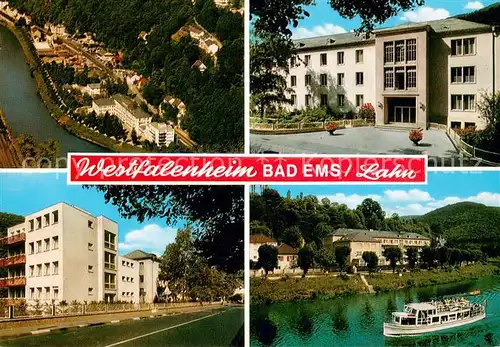 AK / Ansichtskarte Bad_Ems Westfalenheim Fahrgastschiff auf der Lahn Bad_Ems