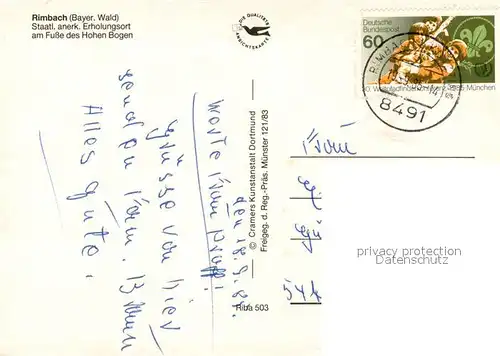 AK / Ansichtskarte Rimbach_Bayrischer_Wald Erholungsort am Fusse des Hohen Bogen Fliegeraufnahme Rimbach_Bayrischer_Wald