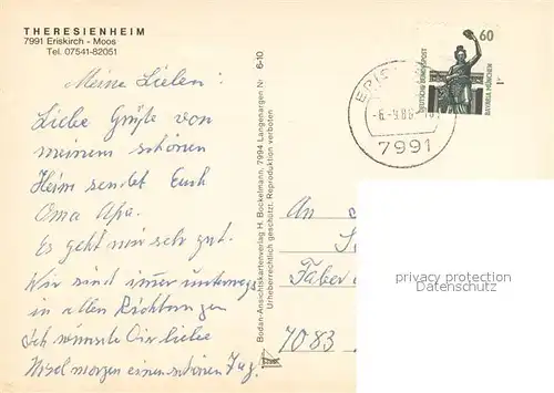 AK / Ansichtskarte Moos_Eriskirch Theresienheim Moos Eriskirch