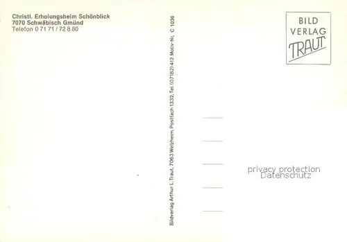 AK / Ansichtskarte Schwaebisch_Gmuend Christl Erholungsheim Schoenblick Schwaebisch Gmuend