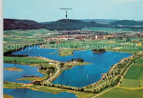 AK / Ansichtskarte Rinteln Doktor See Camping Wassersport Badestrand Fliegeraufnahme Rinteln