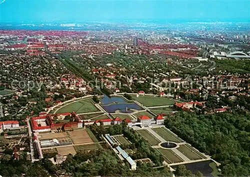 AK / Ansichtskarte Muenchen Schloss Nymphenburg Fliegeraufnahme Muenchen