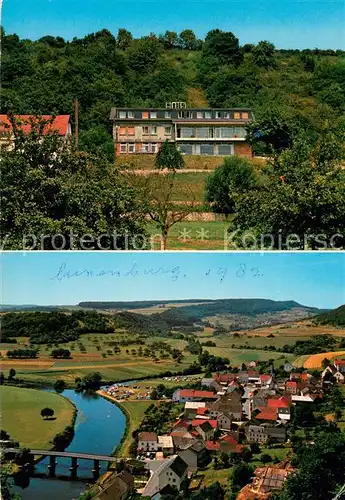 AK / Ansichtskarte Wallendorf_Eifel Hotel Haus Wallstein Restaurant Fliegeraufnahme Wallendorf_Eifel