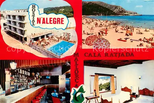 AK / Ansichtskarte Cala_Ratjada_Mallorca Hostal N Alegre Restaurante Playa Cala_Ratjada_Mallorca