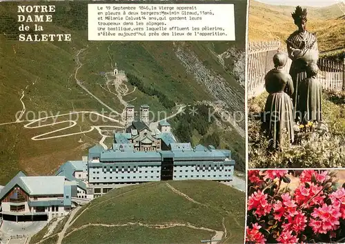 AK / Ansichtskarte La_Salette Fallavaux Sanctuaire Notre Dame de la Salette statues des fleurs La_Salette Fallavaux