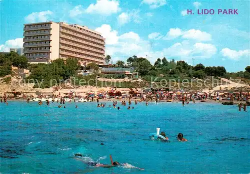 AK / Ansichtskarte Paguera_Mallorca_Islas_Baleares Hotel Lido Park Ansicht vom Meer aus Paguera_Mallorca