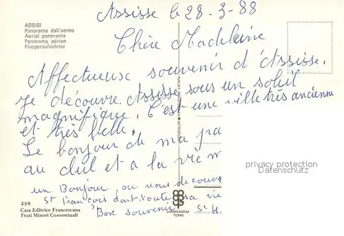 AK / Ansichtskarte Assisi_Umbria Panorama dall aereo Assisi Umbria