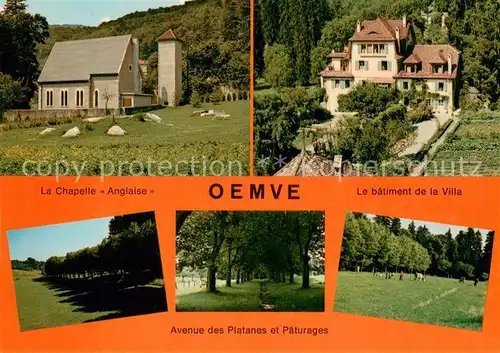 AK / Ansichtskarte Monnetier Mornex Oeuvre evangelique et missionaire Chapelle Anglaise Batiment de la Villa Avenue des platanes et paturages Monnetier Mornex