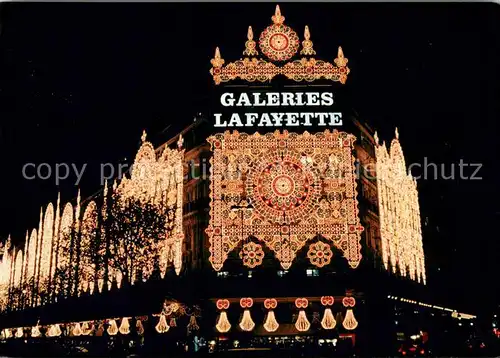 AK / Ansichtskarte Paris_75 Galeries Lafayette la nuit 