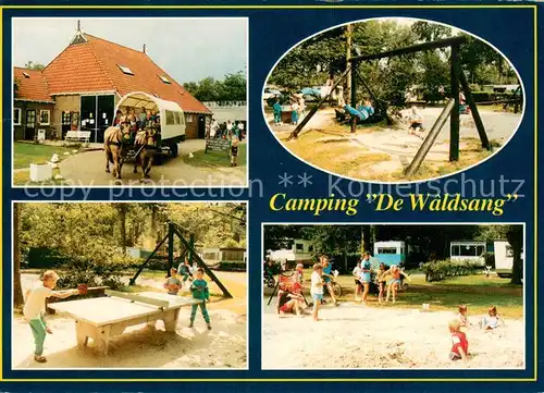 AK / Ansichtskarte Bakkeveen Camping De Waldsang Ponywagen Tischtennis Kinderspielplatz Bakkeveen