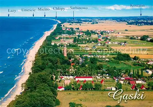 AK / Ansichtskarte Gaski_Koszalin Fliegeraufnahme 