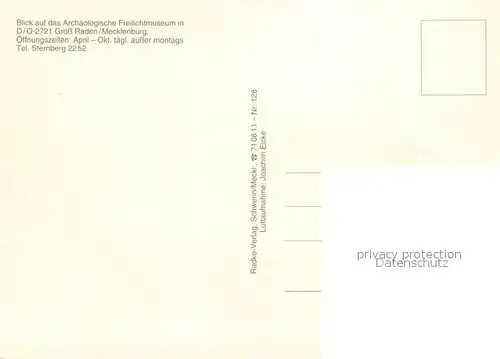 AK / Ansichtskarte Gross_Raden Fliegeraufnahme mit Archaeoligischem Freilichtmuseum Gross Raden