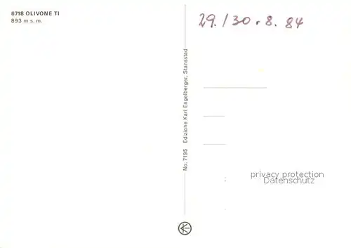 AK / Ansichtskarte Olivone Ortsansichten Fliegeraufnahme Olivone