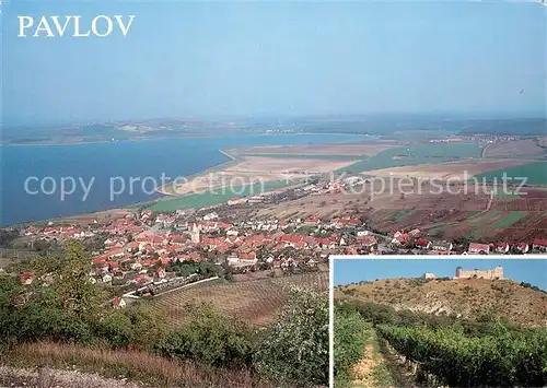 AK / Ansichtskarte Pavlov_Pollau Chranena krajnna oblast Palava Fliegeraufnahme 