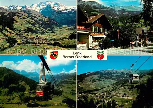 AK / Ansichtskarte Lenk_Simmental Fliegeraufnahme Gondelbahn Betelberg Metschbahn Dorfpartie Lenk Simmental