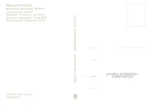 AK / Ansichtskarte Leipzig Warenhaus Konsument am Bruehl Leipzig