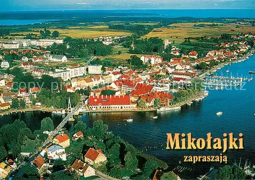 AK / Ansichtskarte Mikolajki_Ostpreussen AFW Mazury Fliegeraufnahme Mikolajki_Ostpreussen